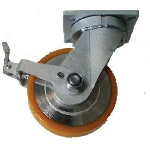 ヨドノ 超重量用高硬度ウレタン自在車ストッパー付 1500kg用 ( HDUJ150ST )|配管材料プロ トキワ