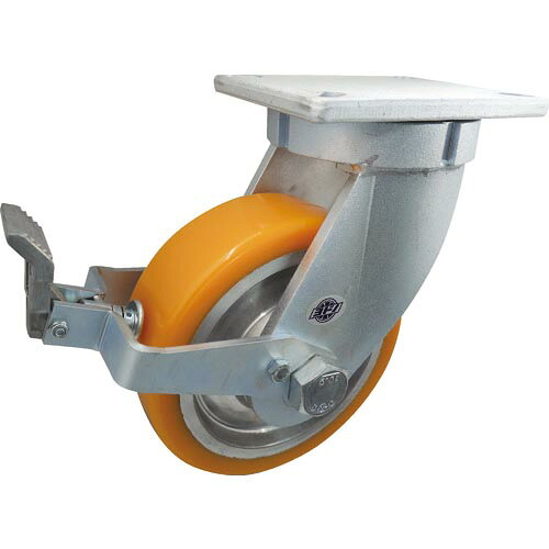 ヨドノ 超重量用高硬度ウレタン自在車ストッパー付 2000kg用 ( HDUJ200ST )｜配管材料プロ トキワ 48,842円