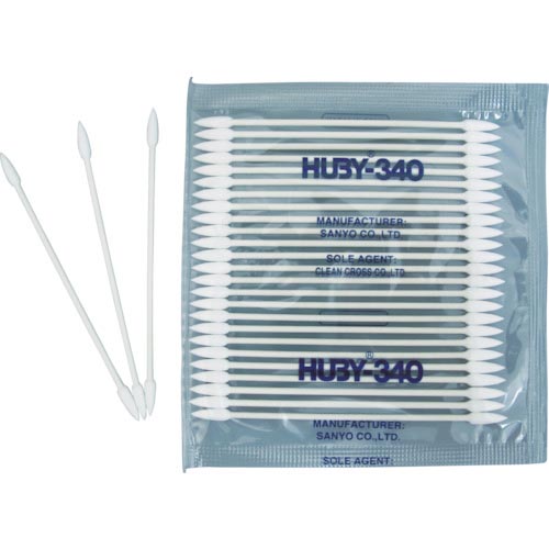 HUBY ( クリーンクロス ) 3インチ 工業用綿棒(先端コーン型/シャープポイントスリム) (50000本入) ( BB-003 )|配管材料プロ トキワ