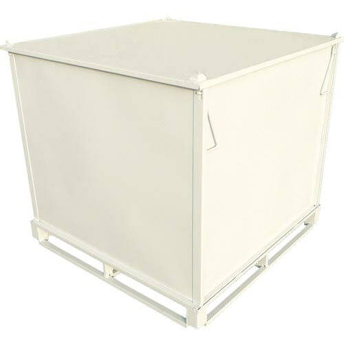 STEC ( ゼオン化成 ) 汎用スチール製折りたたみコンテナ 上蓋付き ( ST-EX )
