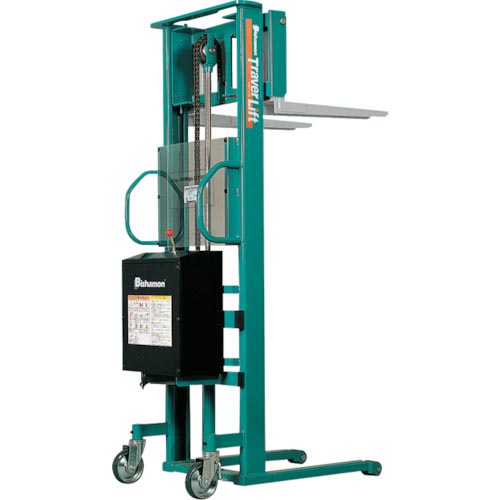 Bishamon ( スギヤス ) フォーク式リフター トラバーリフト(バッテリー上昇走行式) 均等荷重800kg フォーク寸法1000×125mm フォーク寸法(スライド外幅)262~726mm ( ST80A-WW (ﾊﾊﾞﾋﾛﾀｲﾌﾟ) )