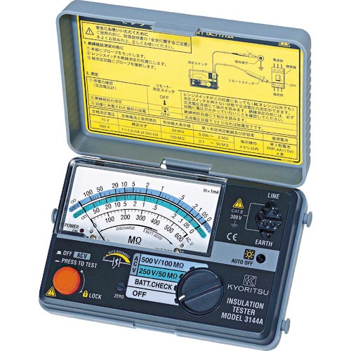 KYORITSU ( 共立電気計器 ) ３１４４Ａ ２レンジ小型絶縁抵抗計 ( MODEL3144A )｜配管材料プロ トキワ