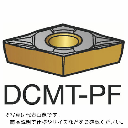 SANDVIK ( サンドビック ) コロターン107 旋削用ポジチップ(120) 5015 ( DCMT 07 02 02-PF 5015 (120) ) 【10個セット】