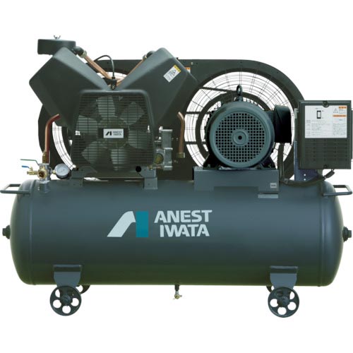 アネスト岩田 レシプロコンプレッサ(タンクマウント・オイルフリータイプ)50Hz モーター出力5.5kW ( TFP55CF-10M5 )