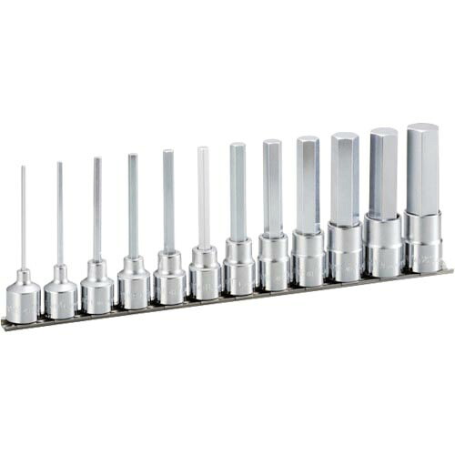 TONE ロングヘキサゴンソケットセット(保持者付) 12pcs ( HH412L )