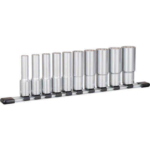 TONE ディープソケットセット(12角・ホルダー付) 10pcs ( HDL410 )|配管材料プロ トキワ