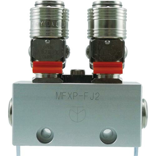 チヨダ ( 千代田通商 ) 金属カップリング フリージョイントXパージ付 2分岐管 ( MFXP-FJ2 )