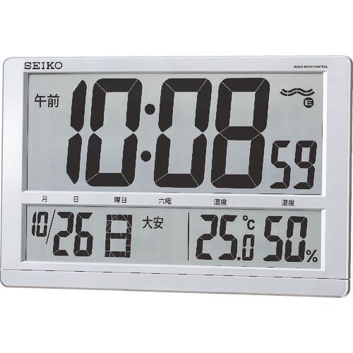 SEIKO ( セイコーウォッチ ) 大型液晶電磁波掛置兼用時辰儀 ( SQ433S )