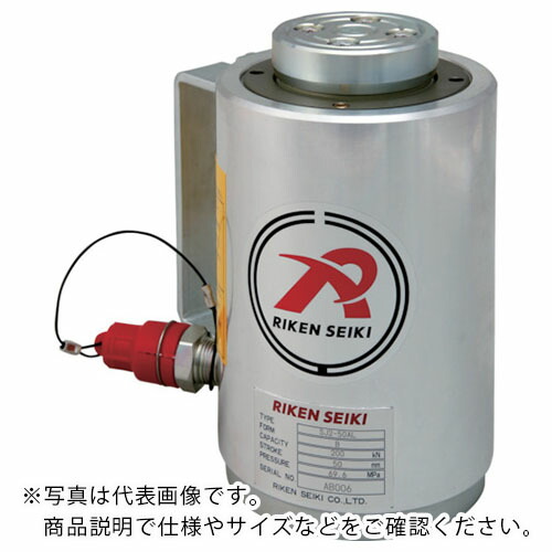 【SALE必要経費】RIKEN ( 理研設備 ) 揚水機式油圧万力 軽銀軽さ油圧円筒(単動式) 揚力200kN 打つこと150粍 ( SJ2-150ALVC ) 【製造業者取寄】