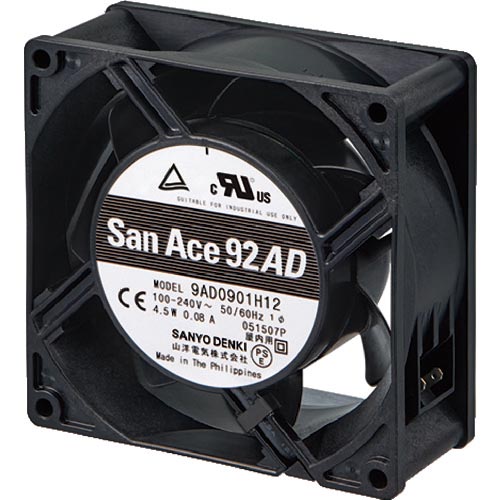SanAce ( 山洋電気 ) ACDCファンセットモデル(92×38mm センサ無) ( ST1-9AD0901H12 )