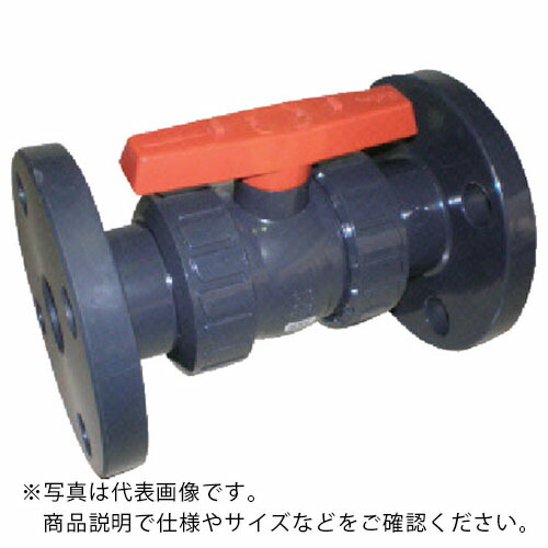 エスロン ( 積水化学工業 ) 塩ビ製ボールバルブ フランジ式 本体PVC OリングEPDM 32 長さ190mm×高さ75mm ( BV32FX )