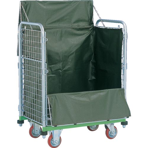 カンベ ( 神戸乗り物製造所 ) 金網手押し車 メッシュパックロール 判定基準1.5段印字機 四方二号さん上フタ居敷き付き添い人 400kg ( 682A ) 【製造業者取寄】