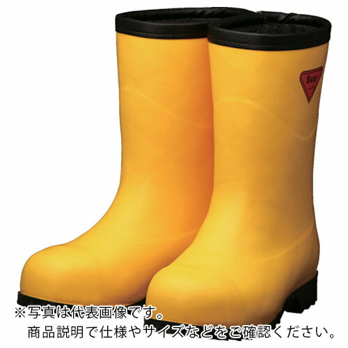 【SALE通貨価値】SHIBATA ( シバタ産業 ) 防寒安全性のある長靴 セーフティベアー#1011白熊(黄色)ボンネット皆無 22.0糎 ( AC101-22.0 )
