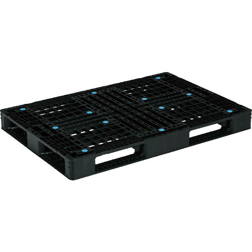 サンコー ( 三甲 ) 脂調色板(片面四方差し) リサイクルプラスチックパレット 811700 D4-1309 間口1300×奥ふかさ900×高さ120粍 ( SK-D4-1309-BK ) 【製造業者取寄】