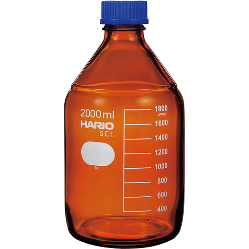 【SALE必要経費】HARIO ( ハリオサイエンス ) 瓶 耐熱ねじ口瓶(茶) 2000ml ( NBB-2L-SCI )