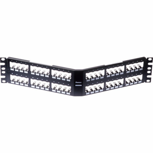PANDUIT ( パンドウイット ) シールド対応モジュラーパッチパネル枠 アングルタイプ 48ポート ( CPA48BLY )
