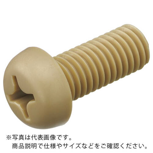 ケミカルスクリュー ポリエーテルエーテルケトン 十字穴付ナベ小ネジ M6-15 (100本入) ( PEEK/PH M6-15 ) 日本ケミカルスクリュー(株) 【メーカー取寄】