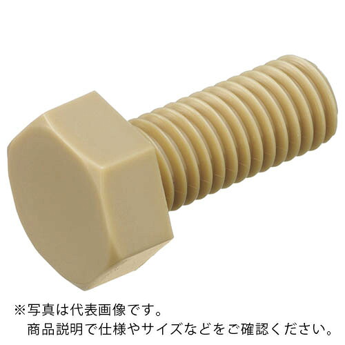 ケミカルスクリュー ポリエーテルエーテルケトン 六角ボルト M6-16 (100本入) ( PEEK/BT M6-16 ) 日本ケミカルスクリュー(株) 【メーカー取寄】