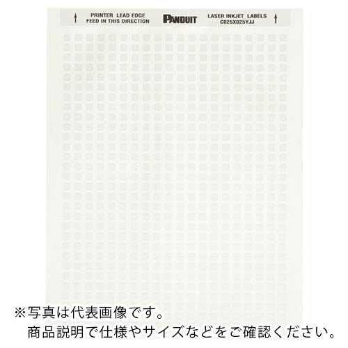 PANDUIT ( パンドウイット ) レーザープリンター用ラベル コンポーネントラベル 幅 25.4mm x 高さ6.4mm ポリエステル 白 10,000 枚入り ( C100X025YJJ ) パンドウイットコーポレーション 【メーカー取寄】