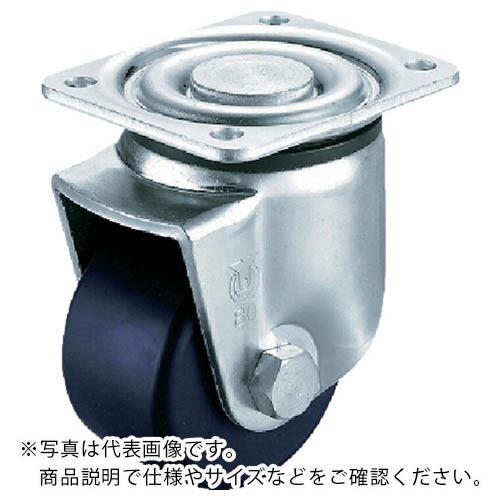 ユーエイ プレート式 自在 低床キャスター 導電性モノマーキャストナイロン 車輪径65mm Hタイプ UHG型 取付寸法78×78 ( UHG-65MCE ) (株)ユーエイ キャスター事業部 【メーカー取寄】