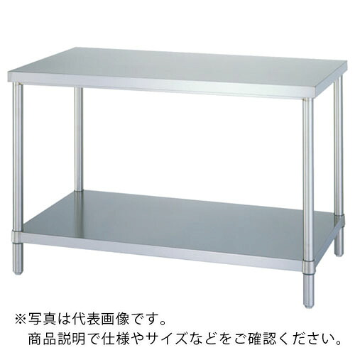 シンコー ステンレス作業台(ベタ棚板タイプ・SUS304) 1500×900×800 ( WBN-15090 ) シンコー(株) 【メーカー取寄】