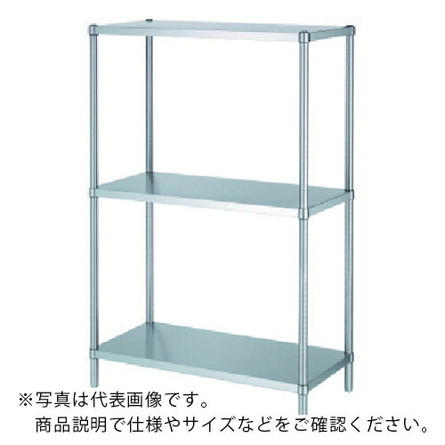 シンコー ステンレスラックベタ棚3段 RBN3型 SUS304 1188×438×1800 ( RBN3-12045 ) シンコー(株) 【製造業者取寄】 花・ガーデン・DIY-DIY・工具-その他