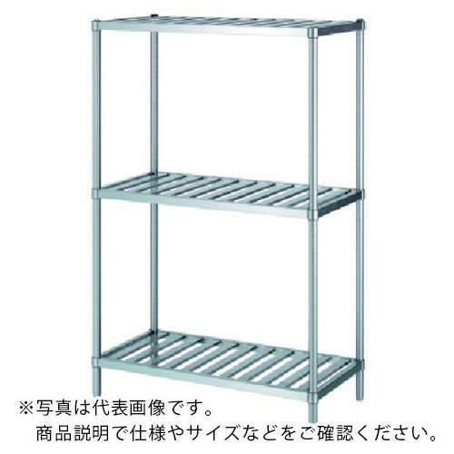 シンコー ステンレスラックスノコ棚3段 RSN3型 SUS304 888×438×1800 ( RSN3-9045 ) シンコー(株) 【メーカー取寄】