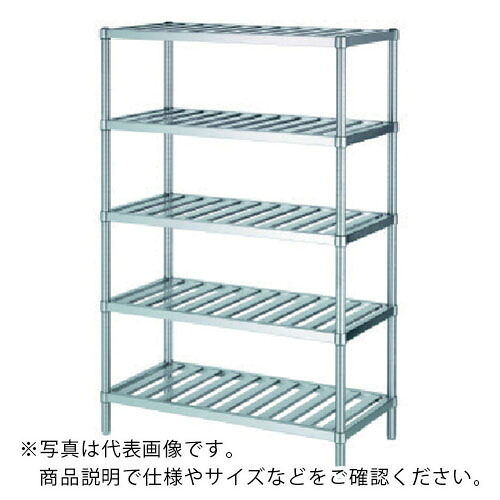 シンコー ステンレスラックスノコ棚5段 RSN5型 SUS304 1788×738×1800 ( RSN5-18075 ) シンコー(株) 【メーカー取寄】