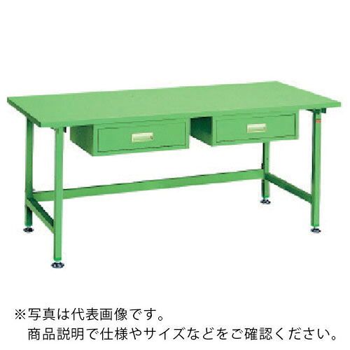 os ( 大阪製罐 ) 中量御役目台 スチール写真天板 間口1800×奥ぶかさ750×高さ750粍 抽き出し付き添い人 ( NBS1874 ) 【製造業者取寄】