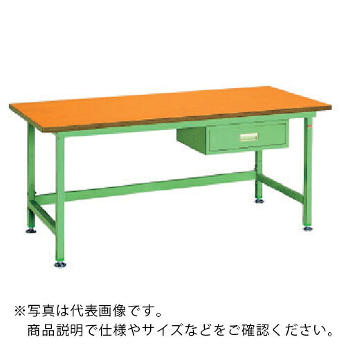 os ( 大阪製罐 ) 中量やり方台 木製天板 間口1800×奥ふかさ750×高さ750粍 抽き出し付き添い人 ( NBW1873 ) 【製造業者取寄】
