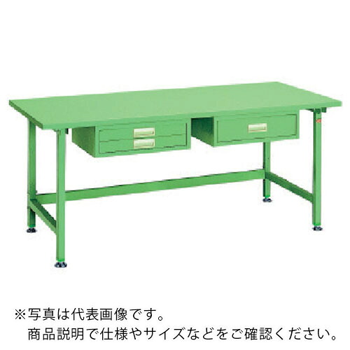 OS ( 大阪製罐 ) 中量作業台 スチール天板 間口1800×奥行750×高さ750mm 引出し付き ( NBS1877 ) 大阪製罐(株) 【メーカー取寄】