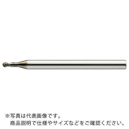 ユニオンツール HMGコート2枚刃高硬度材加工用ロングネックボールR0.075×有効長0.5×刃長0.12×首径0.14×全長45 ( HGLB20015-005 (212-1098) ) ユニオンツール(株)