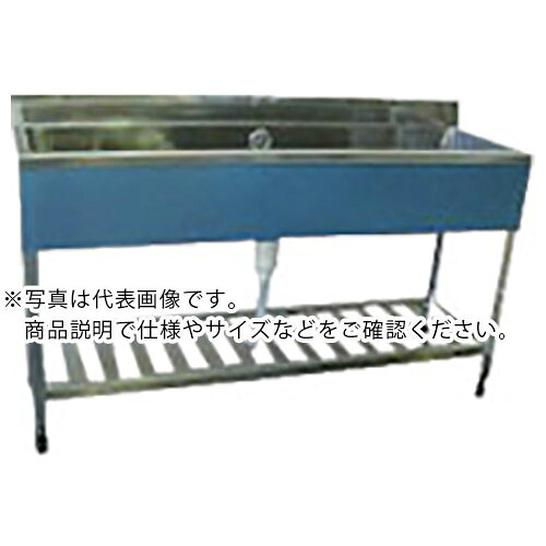 アズマ ( 東製造所 ) 一槽シンク(配管付) 1500×450×800 ( KP1-1500 ) 【製造会社取寄】