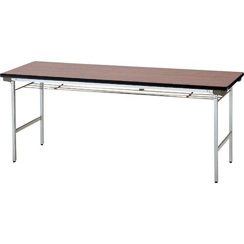TOKIO ( 藤沢工業 ) 折りたたみテーブル 棚付 1500X600mm ローズ ( TFA-1560SE R ) 【メーカー取寄】