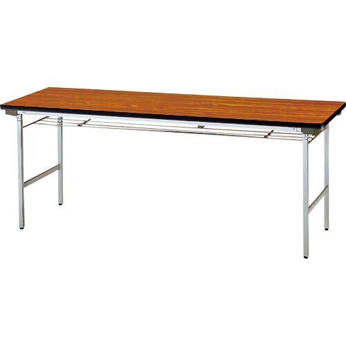 TOKIO ( 藤沢工業 ) 折りたたみテーブル 棚付 1500X600mm チーク ( TFA-1560SE T ) 【メーカー取寄】