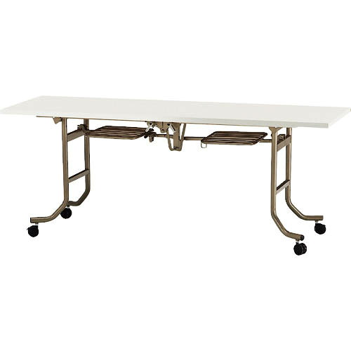 TOKIO ( 藤沢工業 ) 折畳み式フライトテ-ブル 1800X600mm アイボリー ( FLT-1860 IV ) 藤沢工業(株) 【メーカー取寄】