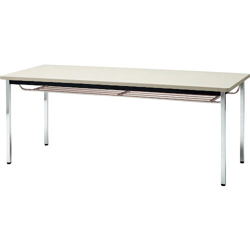 TOKIO ( 藤沢工業 ) ミーティングテーブル 角脚棚付 1500×600mm ニューグレー ネオグレー ( TDS-1560TK NG ) 藤沢工業(株) 【メーカー取寄】