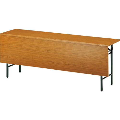 TOKIO ( 藤沢工業 ) 折りたたみテーブル 棚付パネル付 1800×450mm チーク チーク ( T-1845P T ) 藤沢工業(株) 【メーカー取寄】