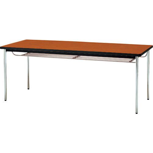 TOKIO ( 藤沢工業 ) ミーティングテーブル 丸脚棚付 1200×600mm チーク チーク ( TDS-1260TM T ) 藤沢工業(株) 【メーカー取寄】