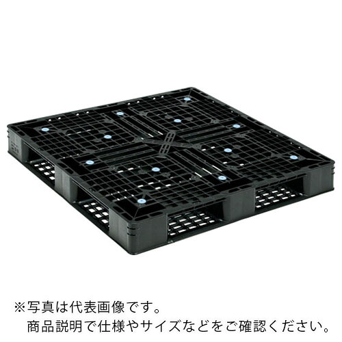 【SALE必要経費】サンコー ( 三甲 ) リサイクルプラスチックパレット 812132 D4-1111-7黒 ( SK-D4-1111-7-BK ) 【製造業者取寄】