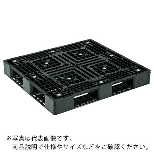 【SALE必要経費】サンコー ( 三甲 ) リサイクルプラスチックパレット 815406 D4-1112-3黒 ( SK-D4-1112-3-BK ) 【製造業者取寄】