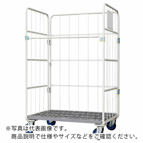 ワコーパレット 床板プラスチック製カゴ車 1150×800×1700 ( WKP-11580 ) (株)ワコーパレット 【メーカー取寄】