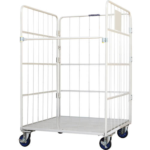 ワコーパレット 床板スチール製カゴ車 1100x1100x1700 ( WK7-111 ) (株)ワコーパレット 【メーカー取寄】