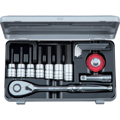【SALE価格】KTC ( 京都機械工具 ) 12.7sq.ヘキサゴンビットソケットレンチセット ( TBT415HX )