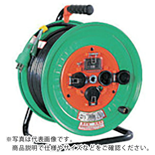 【SALE価格】NICHIDO 電工ドラム 屋外型 漏電保護専用ブレーカ付 極太電線 30m ( NW-EB33F )