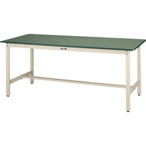 ヤマテック ( 山金工業 ) 中量作業台 ワークテーブル500シリーズ 固定式 塩ビシート天板 W1800×D750×H740mm グリーン/ヤマテックアイボリー ( SJR-1875-GI ) 山金工業(株) 【メーカー取寄】