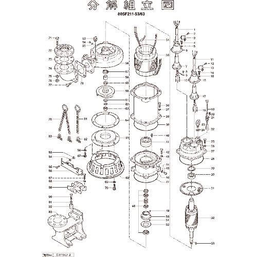 ツルミ ( 鶴見製作所 ) 固定子 ( 801-05600726-9 ) (株)鶴見製作所 【メーカー取寄】