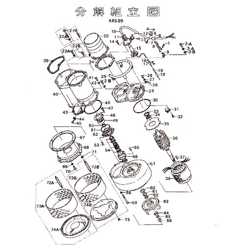 ツルミ ( 鶴見製作所 ) 羽根車(50Hz用) ( 801-021A0841-9 ) (株)鶴見製作所 【メーカー取寄】