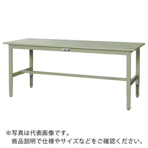 ヤマテック ( 山金工業 ) 軽量作業台 ワークテーブル300シリーズ 高さ調整タイプ スチール天板 W1800×D900×H600~900mm ヤマテックグリーン ( SWSA-1890-GG ) 山金工業(株) 【メーカー取寄】