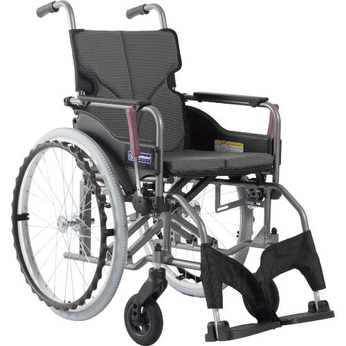 カワムラ ( カワムラサイクル ) 【非課税】 アルミ製標準型自走用車いすKMD-A22-42S-Mチャコールグレー ( KMDA2242SMNO82 ) 【メーカー取寄】｜配管材料プロ トキワ